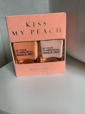 Image of nails inc nail varnish 2 by 14ml                        Kiss My Peach RRP £30