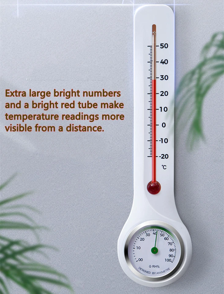 WALL Thermometer Hygrometer Indoor Outdoor Garden Home Room Temperature Humidity - image 4 of 4