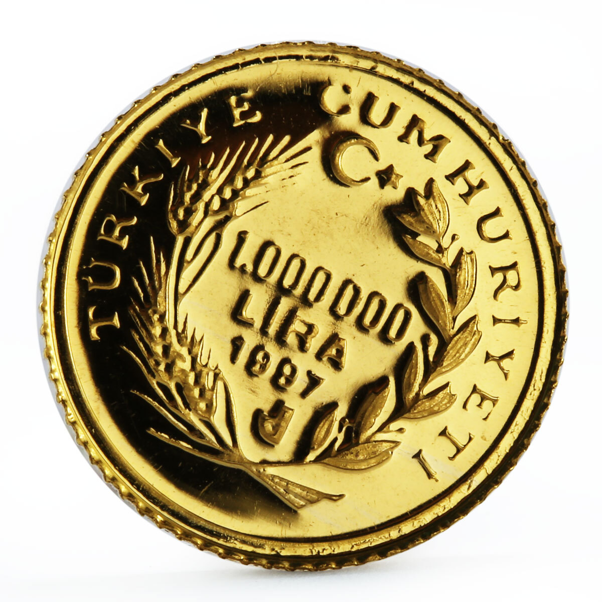 Turkey 1000000 lira Lydian Empire series King Coesus gold coin