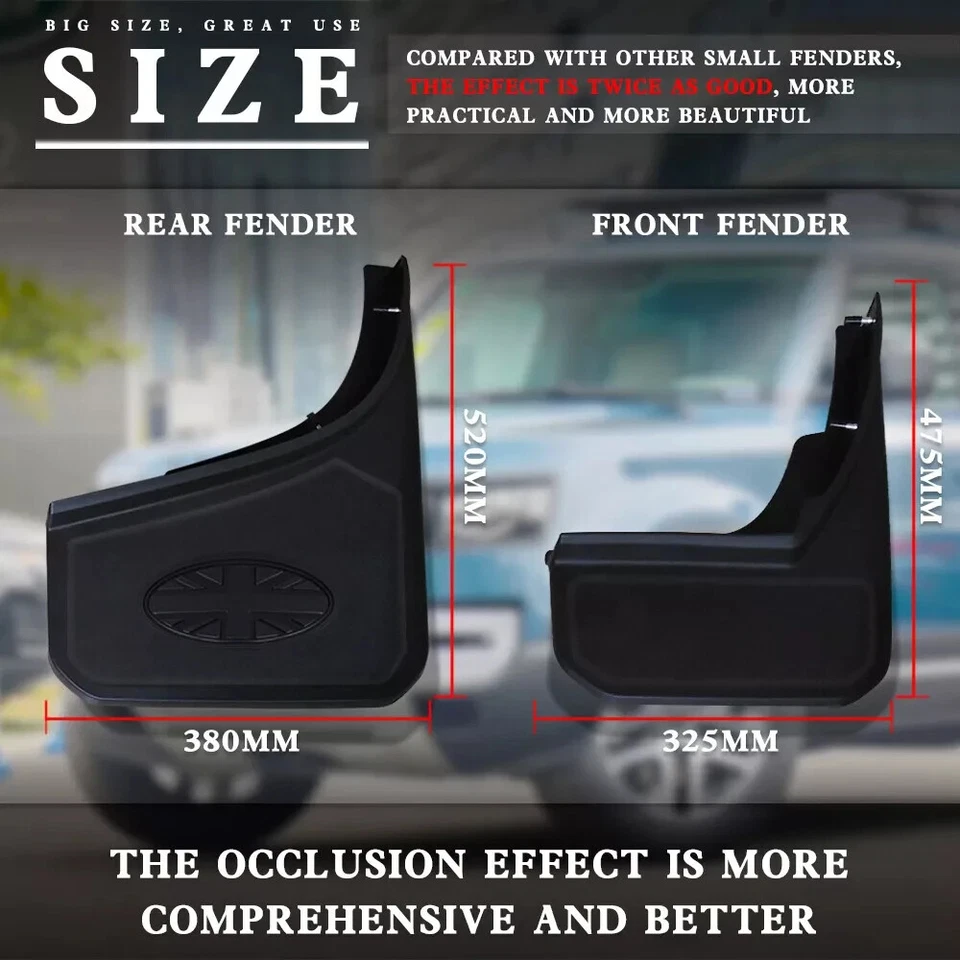 MUD FLAPS FOR LAND ROVER DEFENDER 90 110 2020-2024 MUDFLAPS MUDGUARDS FENDER - Image 2 of 4