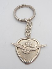 Air Force Military Italian: Keyring Heart Silver 925 Patent Pilot