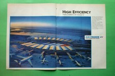 Air France Advertising 2 Pages 1985 Paris Airport Charles de Gaulle High Set