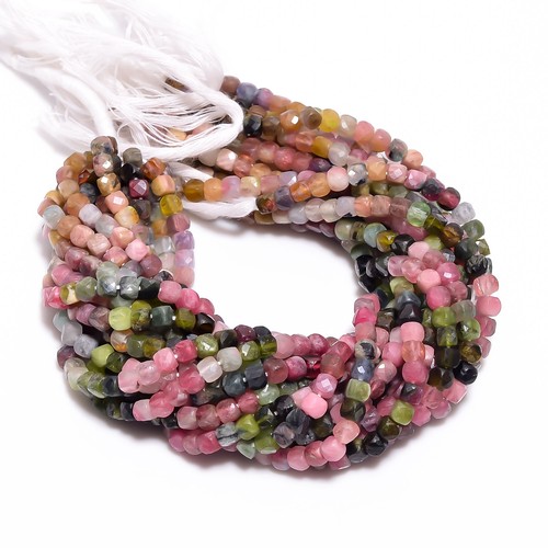 Tibetan Turquoise Box Shape Faceted Beads Strand – 5mm, AAA Quality, 13 Inch