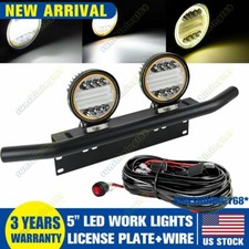 2pc 5inch Led Work Round Light Bar Spot Flood Driving Fog Amber Lamp Offroad