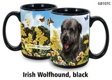 Garden Party Mug - Black Irish Wolfhound