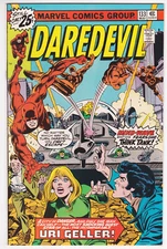 Daredevil #133 Near Mint Minus 9.2 Uri Geller Mind-Wave Bob Brown Art 1976