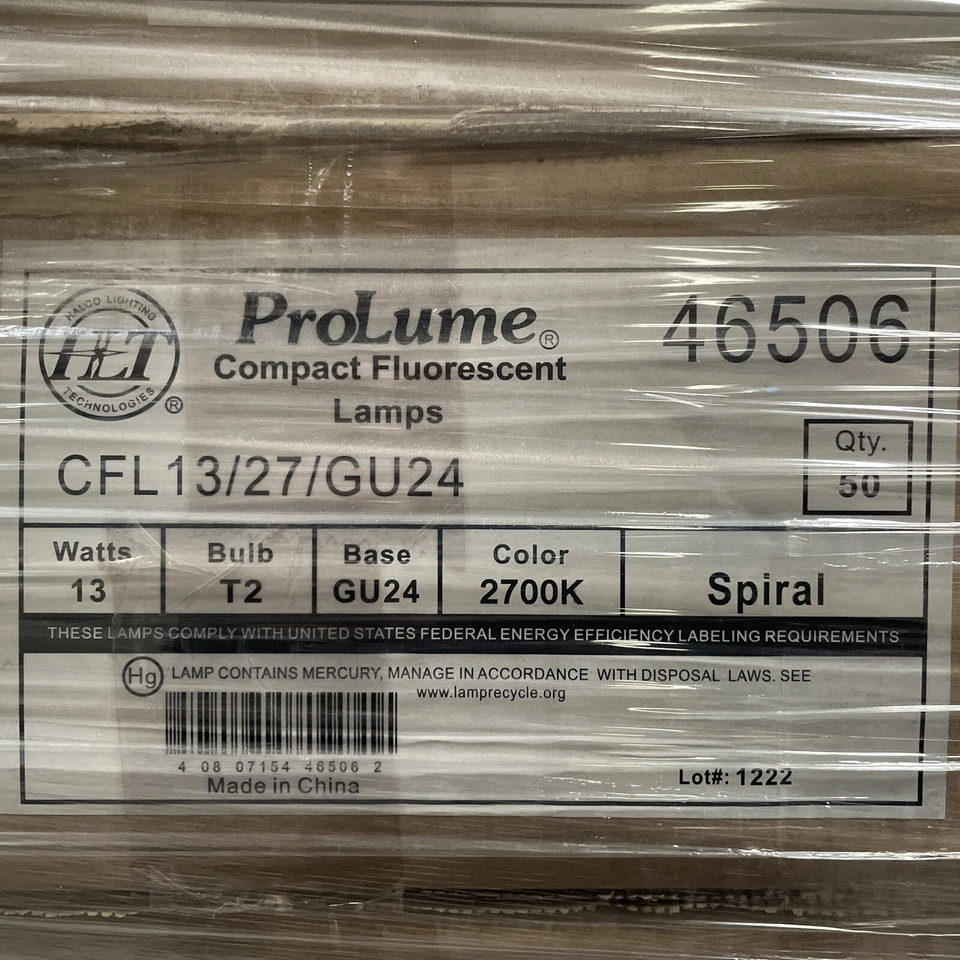 (C) (20 QTY) HALCO CFL13 27K GU24 Base T2 60W/13W Bulb Lamps white 2700K 46506⚡️ - Image 3 of 4