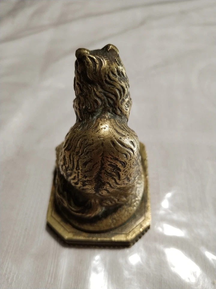 Bronze Animalier Chat Assis - Photo 3/4