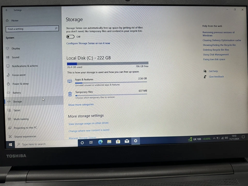 Toshiba Laptop Satellite Pro R50-B-12U i5-4210 240GB SSD 8GB RAM BIOS LOCKED - Image 3 of 4