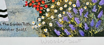 Jane Wooster Scott DOWN THE GARDEN PATH Hand Signed Limited