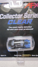 AFX COLLECTOR SERIES CLEAR 1973 CAMARO BLACK WITH BLUE FLAMES HO SLOT CAR