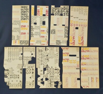1/48 His Air Dec Inc. LOT of German Squad Codes - Incomplete Decal Sheets 