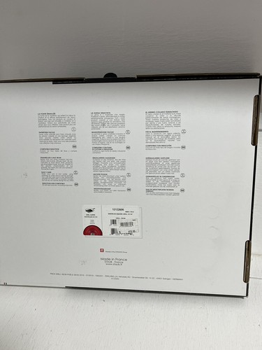 Staub France 26cm American Square Heavy Cast Iron Grill Pan Skillet Red New Box - Picture 10 of 11