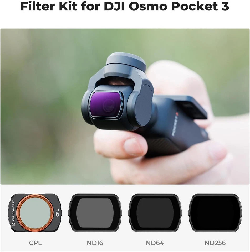 K&F Concept Magnetic CPL + ND Filter Set for DJI Osmo Pocket 3 HD Optical Glass - Image 2 of 4