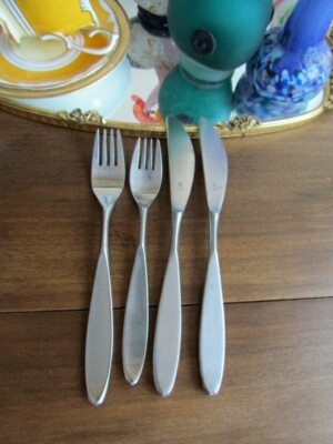 Edinburgh Festival WMF Cromargan Japan Stainless 4 lot Dinner Salad Fork Knife 