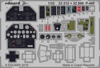 MW22 Eduard 33212 P-40F 1/32 1/32 Zoom Set For Trumpeter