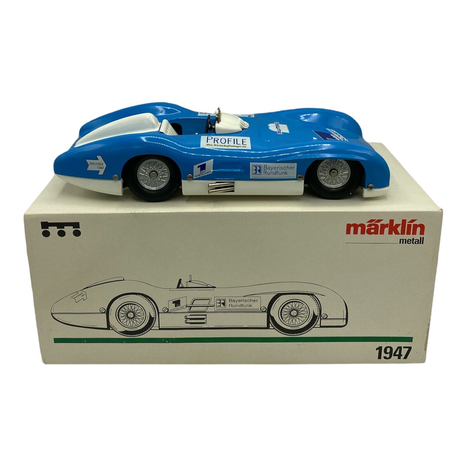 Marklin Metal 12.5" Wind Up Car Limited Ed. 1947 Mercedes Benz W1967 Issued 1995