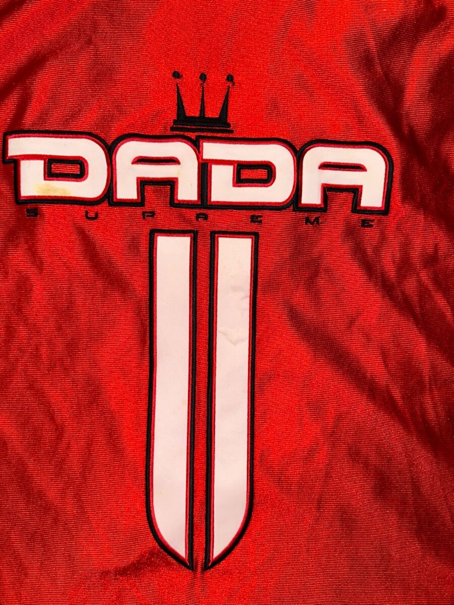 Vintage Origiginal 90s dada supreme t-shirt shiny red black Vintage Origiginal 90s dada supreme t-shirt shiny red black