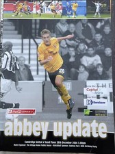 Cambridge United v Yeovil Town 28/12/04