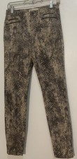 Zara Basic Z1975 Denim snake skin print Slim Jeans Size 2 PreOwned