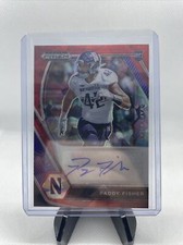 Paddy Fisher Northwestern Wildcats 2021 Prizm Draft Picks AUTO Red Cracked Ice