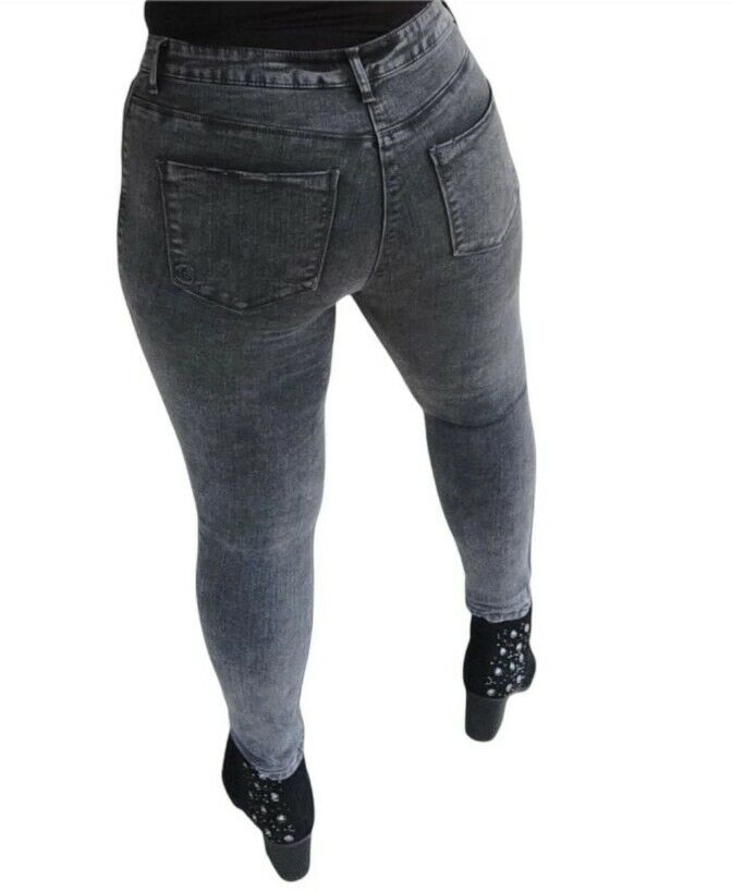 Women's Skinny Jeans Size 9 Edgy Black Washed Out… - image 2