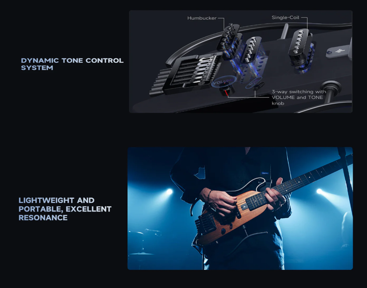 Donner HUSH-X Headless Removable Frames Ultra Light Electric Donner HUSH-X Headless Removable Frames Ultra Light Electric