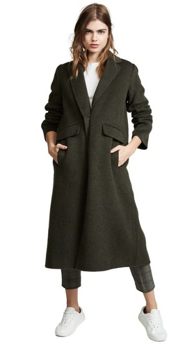 W208 NWT VINCE LONG BRUSHED WOOL WOMEN 
