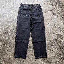 Vintage 90s Versace Jeans Couture Denim Jeans Mens Size 32x29 Solid Black