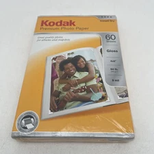 Kodak Premium Photo Paper 60 Sheets 4x6 Gloss Brand Instant Dry New/Sealed