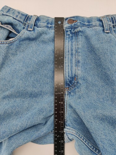 Vintage L.L. Bean Comfort Waist Light Wash Blue Denim Jeans Wide Leg Men's 38x29 - Picture 10 of 13