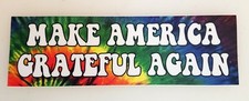 2-pack Make America Grateful Again 8" Tie Dye Decal MAGA Bumper Sticker
