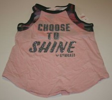 New Justice Girls Tank Top 16 Year Active Glitter Attached Bra Choose To Shine