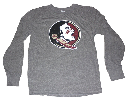 FLORIDA STATE SEMINOLES mens LONG SLEEVE shirt CREWNECK GRAY TRI-BLEND L NWT