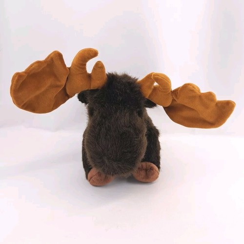 Bearington Moose Collection Stuffed Animal Brown 12 Inches Filled Pellets Plush - Picture 3 of 11