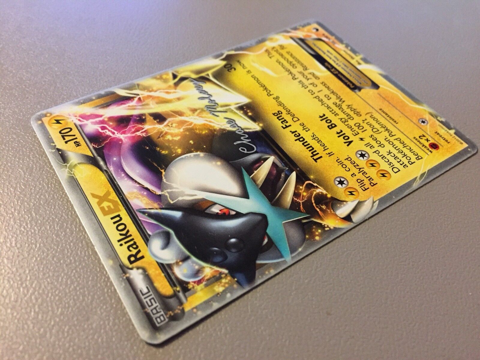 Carta Pokemon Raikou EX Original Copag