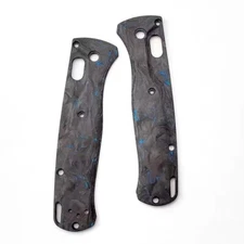 1 Pair Custom Made 3K Red CF Handle Scales For Benchmade Bugout 535 Knives