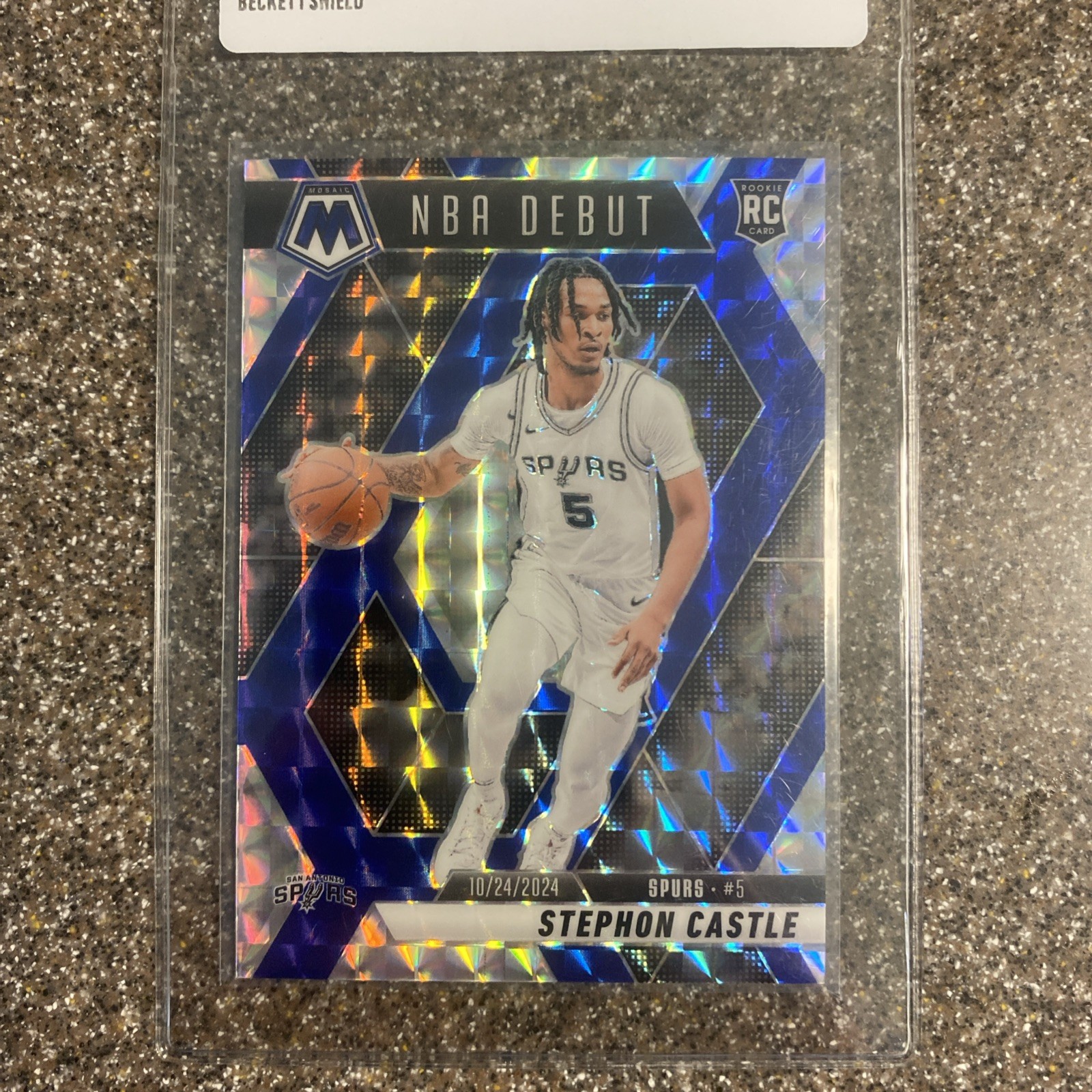 STEPHON CASTLE 2024-25 MOSAIC NBA DEBUT ROOKIE CHOICE BLUE PRIZM RC /45