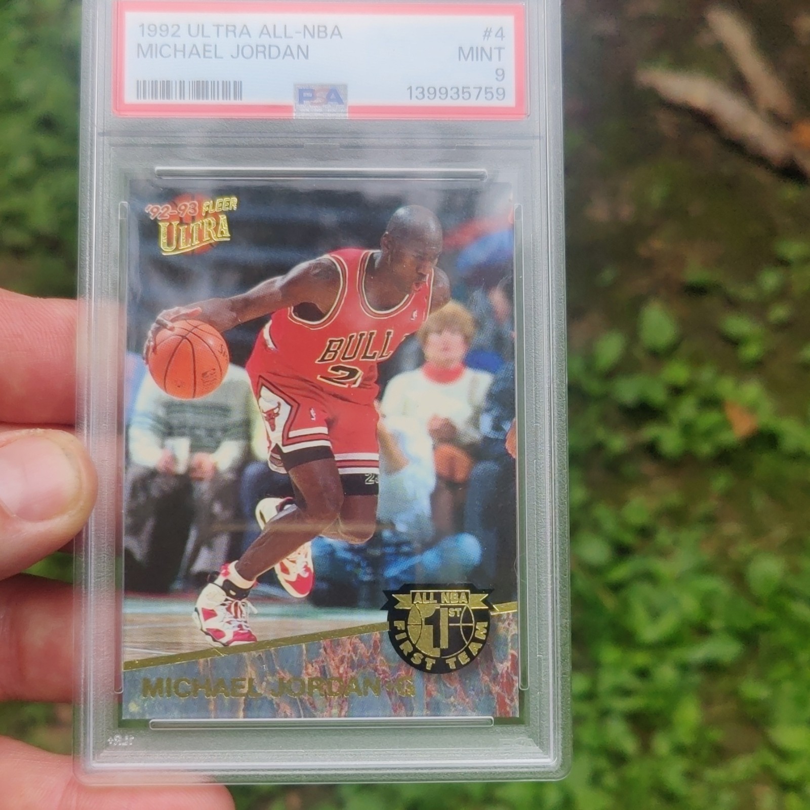 Fleer Ultra 1992-93 All-NBA Insert Michael Jordan #4 Bulls PSA Graded