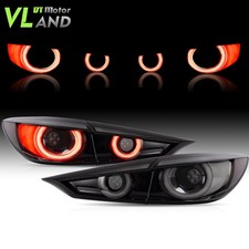 Vland Smoked Full Led Tail Lights For 2014-2018 Mazda 3 Axela Sedan Wsequential