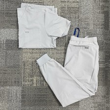 FIGS Technical Men  s XXL Leon top  XL Jogger Pants Cement Set Scrubs Rare color