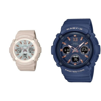 NEU Casio Baby-G Funk Solar Uhr BGA-2800 Damen Rosa Beige/Blau Fr Japan