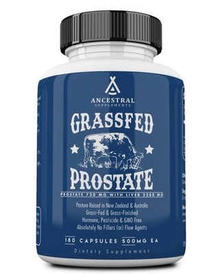 Ancestral Supplements Grass Fed Prostate 720 mg 180 Caps EXP 08/2028