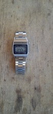 Orologio SEIKO A639-5000 LCD vintage anni '80 in acciaio in ottime condizioni 
