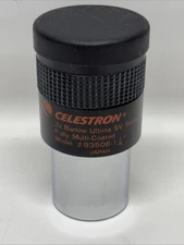 Celestron 1.25" 2x Barlow Ultima SV Series #93506 Setscrew, Endcap Made in Japan