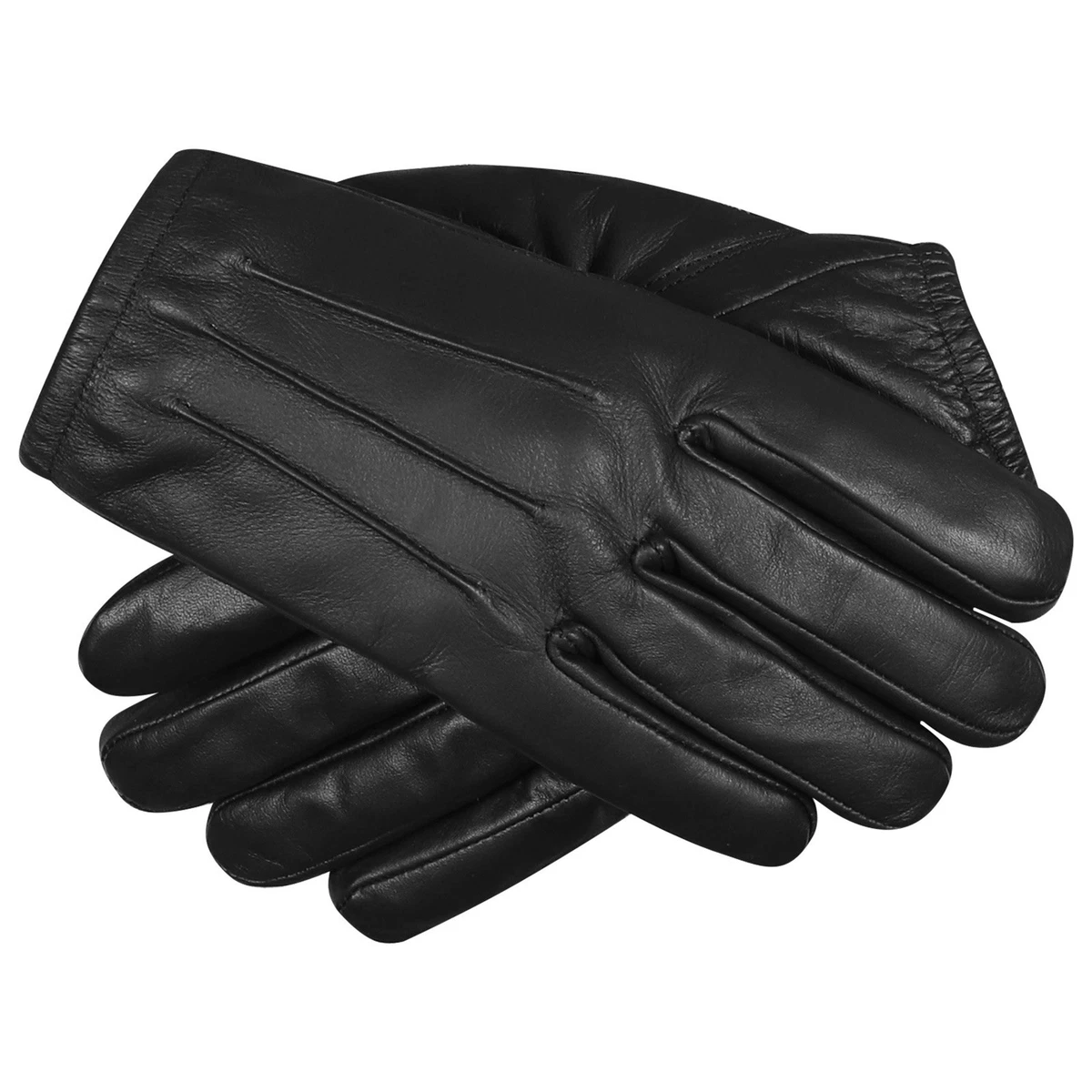 Men's Police Leather Gloves - Leather CUT RESISTANT PATROL DUTY SEARCH GLOVES