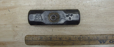 Old Used Tools,Vintage USM 3lb Sledge Hammer Head,5'',W/1-5/8'' Oct Faces,VGC
