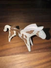 Vintage Playmobil Horse Classic-Style, White With Brown Spots Moveable Head 1974