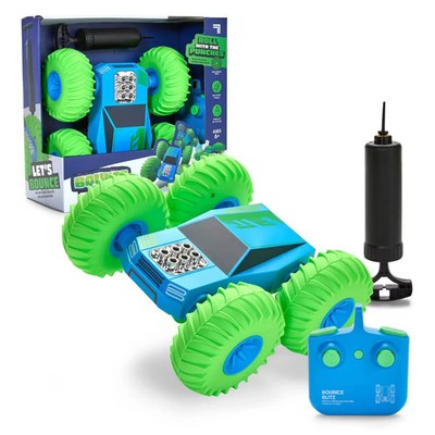 Sharper Image Bounce Blitz RC Stunt Auto aufblasbare Reifen flips 2,4 GHz Fernbedienung