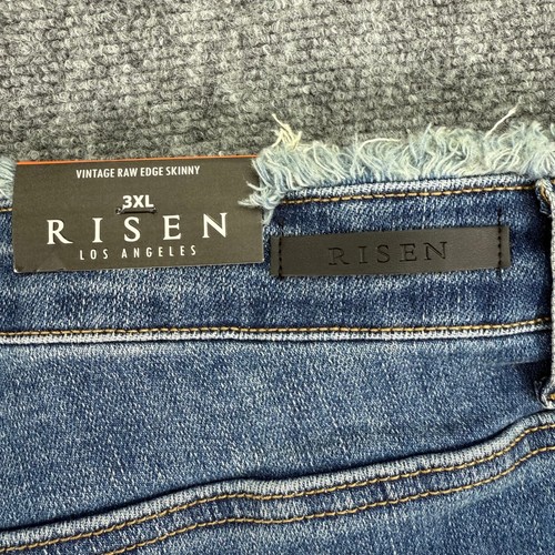 Risen Jeans Damen 3XL (passt 38x27) Vintage Raw Edge Skinny Distressed NEU - Bild 3 von 17